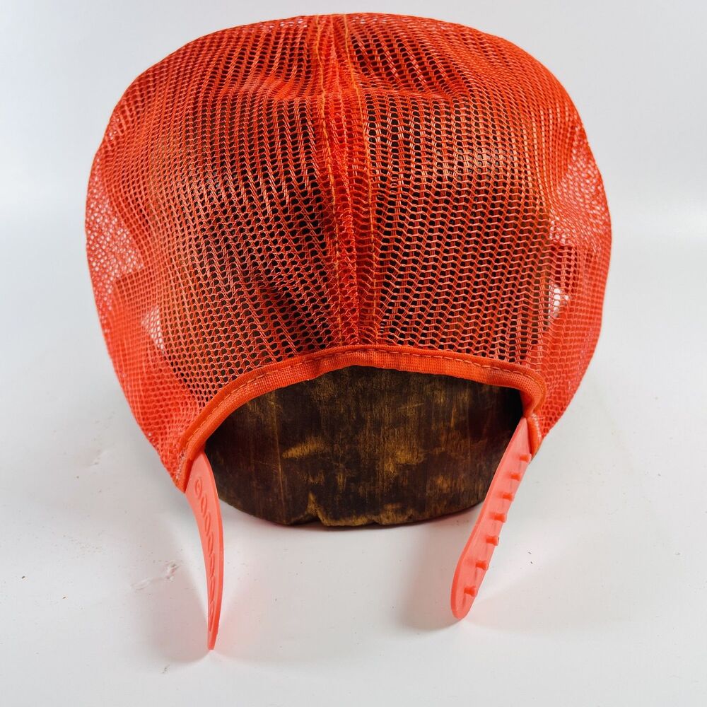 NRA Freedom Vintage Mesh Back Baseball Cap Snapback One Size Orange USA Made - Picture 5 of 9